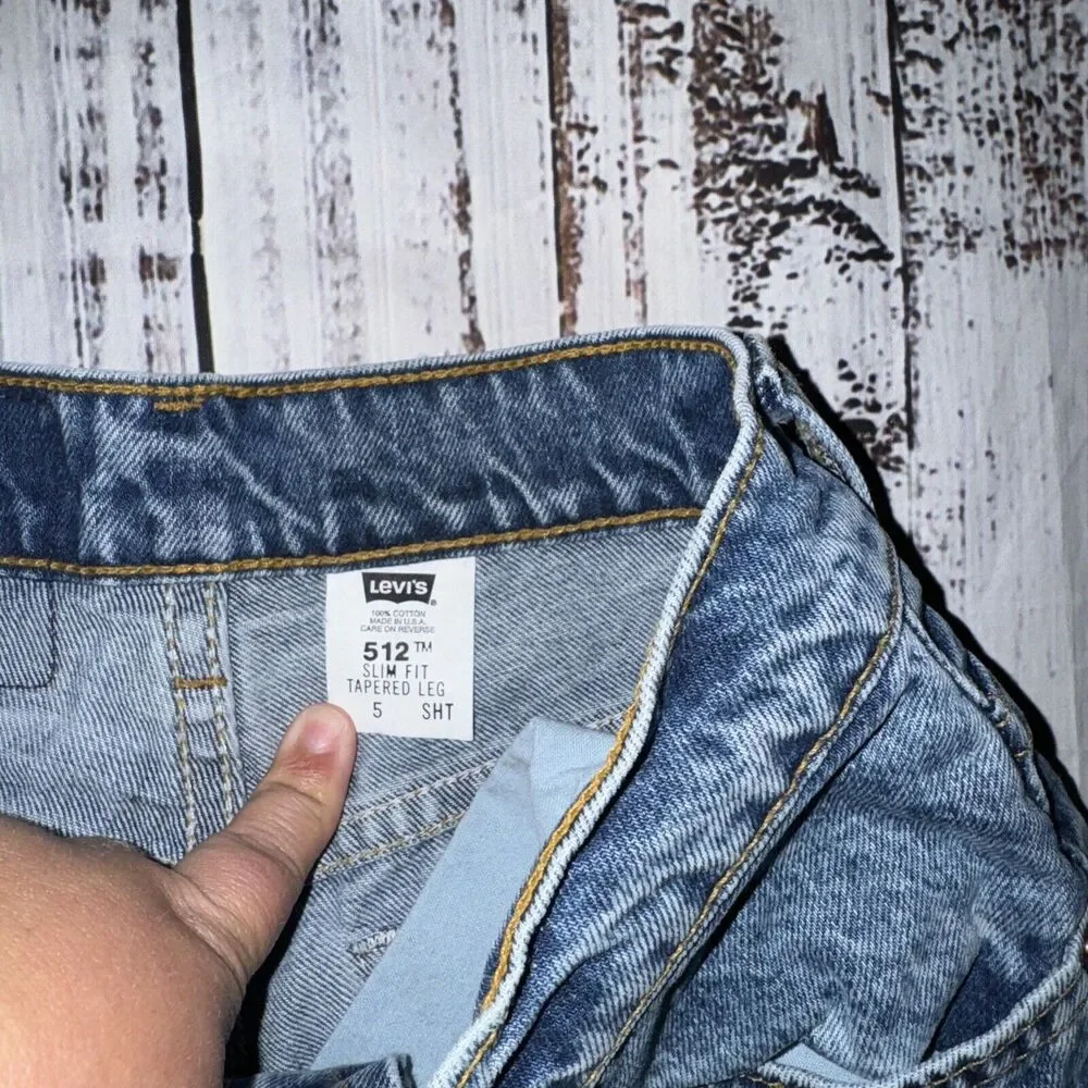 Levi's 512 Women's High Waisted Slim Fit Tapered Leg Jeans‎ 5 Short USA